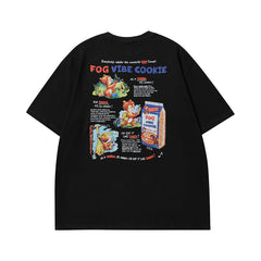 T-shirt Homme Style Collège Vintage Imprimé Doux et Cool pour Couple, Manches Courtes, Hommes et Femmes