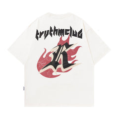 T-shirt homme printemps/été imprimé lettre décontracté manches courtes pour hommes et femmes