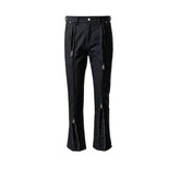 Men's Vintage Pants Men's Women's Autumn and Winter Zipper Wide-footed Trousers Denim Casual Pants MIJKO
