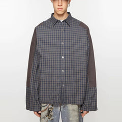 Mens Jacket Spliced Plaid Jacket MIJKO