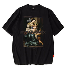 T-shirt à manches courtes unisexe ample pour couple