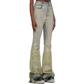 Men's Vintage Pants Men's Women's Cat Whiskers Washed Trousers Wide-Foot Jeans MIJKO