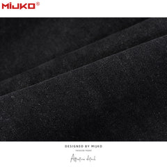 GGGard MIJKO series men's clothing women's spring and summer urban high street small horn wide-footed trousers men's and women's same slim-fitting black jeans