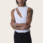 Rave Outfits Mens Vest Knitted Sleeveless