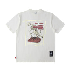 T-shirt ample pour homme - T-shirt tendance imprimé à manches courtes pour l'été