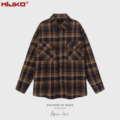 Mens Jacket Plaid Multicolor Mainstream Fashion Jacket MIJKO