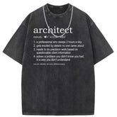 Men T Shirts Batik Washed Old Punk Short Sleeve T-Shirt