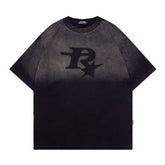 Men T Shirt Retro Couple Casual All-Match Short-Sleeved T-shirt Men and Women