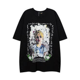 T-shirt Homme Imprimé Peinture à l'Huile Abstraite Doux et Cool Manches Courtes Coupe Ample