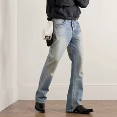 Men's Vintage Pants Men's Women's Vintage Washed Old Trousers Jeans MIJKO