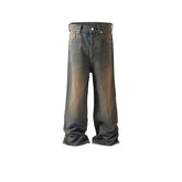 Men's Vintage Pants Men's Women's High Street Vintage Trousers Old Jeans MIJKO