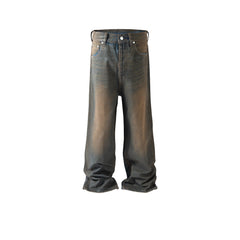 Men's Vintage Pants Men's Women's High Street Vintage Trousers Old Jeans MIJKO