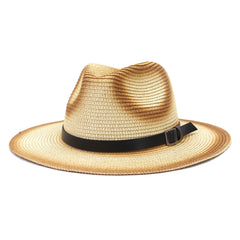 Chapeaux de cowboy en paille pour hommes et femmes, chapeau de soleil de voyage d'extérieur, protection solaire, printemps et été