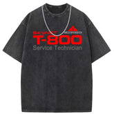 Men T Shirts Pure cotton round neck short-sleeved T-shirt women's washed and old