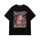 Men T Shirt Printed Couple Casual Short-Sleeved T-shirt Men and Women Hip Hop