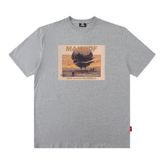 T-shirt Imprimé Homme Manches Courtes T-shirt Homme et Femme Ample Col Rond