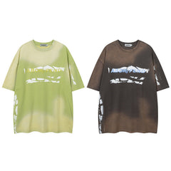 T-shirt homme Hip-hop Street Style Manches Courtes T-shirt Homme et Femme Couple