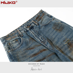 Mens Vintage Pants Graffiti Jeans MIJKO