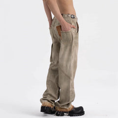 Men's Vintage Pants Distress Unisex Pants MIJKO