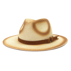 Chapeaux de cowboy en paille Printemps/Été Hommes et Femmes Voyage extérieur Protection solaire Chapeau de soleil