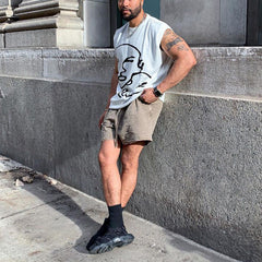 Rave Outfits Mens Vest Bottoming Shirt