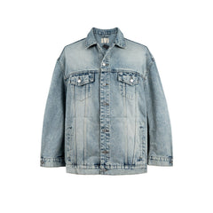 Blouson en jean délavé effet vieilli pour homme MIJKO