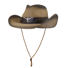Chapeaux de cowboy en paille Protection solaire au bord de la mer Chapeau de soleil pour hommes