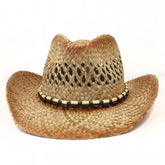 Chapeaux de cowboy en paille Protection solaire Printemps/Été pour hommes et femmes Chapeau de soleil Chapeau de paille