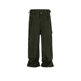 Mens Vintage Pants American vintage stitching overalls straight MIJKO