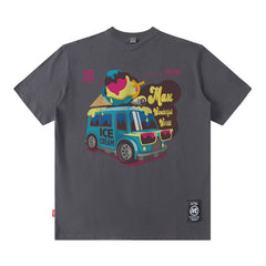 Men T Shirt Short Sleeve T-shirt Male and Female Trendy Brand Printed Loose Hip Hop