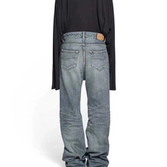 Men's Vintage Pants Men's Women's Spring and Summer Wash Water-polished White Trousers Pull Jeans MIJKO