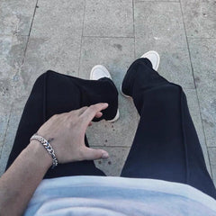 Men's Vintage Pants Men's Sweatpants Micro Wide Feet High Street Slim Casual Pants MIJKO