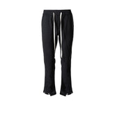 Men's Vintage Pants Men's Women's Autumn and Winter Wide-footed Pants Waffle Drawstring Casual Pants MIJKO