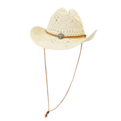 Chapeau de cowboy en paille Chapeau de cowboy en paille Homme Chapeau de plage de bord de mer extérieur