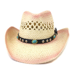 Chapeaux de cowboy en paille pour hommes et femmes, printemps et été, chapeau de plage d'extérieur