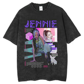Mens T Shirts BLACKPINKT-Shirt Jenny Print Short Sleeve Top