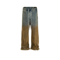 Men's Vintage Pants Men's Women's Design Pants Waist Casual Jeans MIJKO