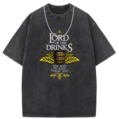 Men T Shirts Cotton short-sleeved T-shirt washed and old