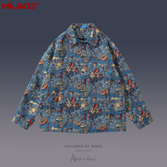 Mens Jacket Embroidered Mainstream Fashion Jacket Windbreaker MIJKO