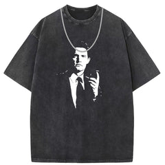 Men T Shirts Short-sleeved T-shirt women washed and old