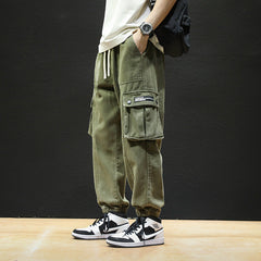 Men Cargo Pants Retro Classic Men's Spring Loose Casual Pants