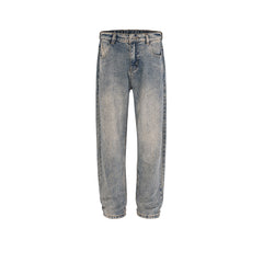 Men's Vintage Pants Men's Women's Wash Water Old Slim Straight Jeans MIJKO