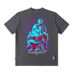 T-shirt Homme Peinture à l'huile Hip Hop Manches Courtes Tendance Été Couple