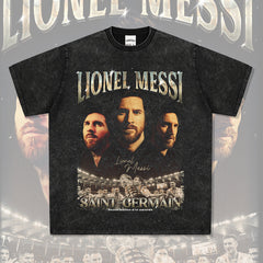 Mens Vintage Football T-Shirt BC Macy vintage print short-sleeved T-shirt washed and old