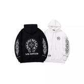 CHH Chrome Heart Hoodie Crow CH Autumn and Winter Trend Brand Sanskrit Cross Hooded Sweater Loose