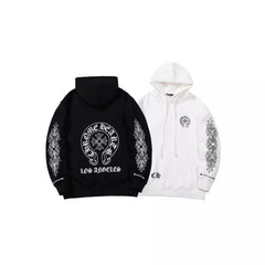 CHH Chrome Heart Hoodie Crow CH Autumn and Winter Trend Brand Sanskrit Cross Hooded Sweater Loose