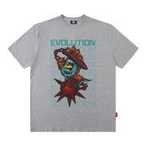 Men T Shirt Printed Short-Sleeved T-shirt Men and Women Street Retro Loose