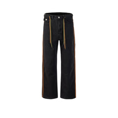 Men's Vintage Pants Trousers High Street Men's and Women's Spliced Jeans MIJKO