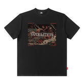Men's T Shirt Printed Short-Sleeved T-shirt Men's and Women's Retro Distressed
