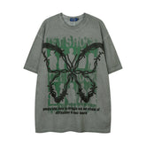 T-shirt Homme Imprimé Manches Courtes Unisexe Rétro Hip Hop Ample